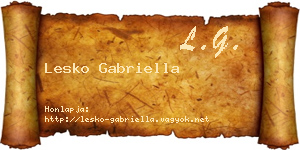 Lesko Gabriella névjegykártya
