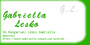 gabriella lesko business card